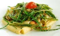 Tortiglioni con champignons e puntarelle